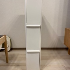 ライクイット　フタ付きゴミ箱　分別引き出しステーション　3段　スリムの画像