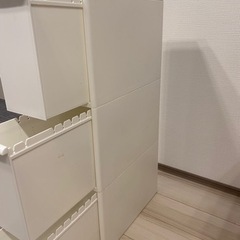 ライクイット　フタ付きゴミ箱　分別引き出しステーション　3段　スリムの画像