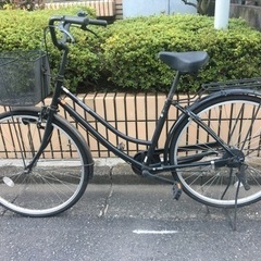 鍵なし アサヒ自転車 フロマージュ 黒 26インチ 中古