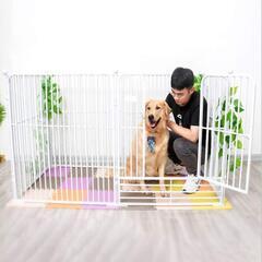 犬用　ケージ　ホワイト　未使用の画像