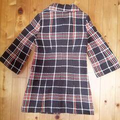 ★昭和レトロ★ 大柄チェックコート 冬 アウターの画像