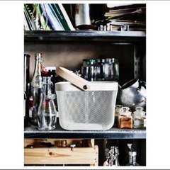 【新品未使用】IKEA リーサトルプ バスケット　ホワイト×2の画像
