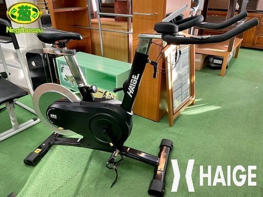 美品【 HAIGE 】ハイガー スピンバイク 渦電流負荷 静音設計 ８段階負荷調整 定価49,800円 HG-EX-5000