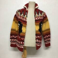 ⭕⭕⭕HY3/65 希少 A BATHING APE 10AW ネイティブ カウチン ニット ジャケット カーディガン エイプ 金タグ メンズ Lサイズ エイプ⭕⭕⭕の画像