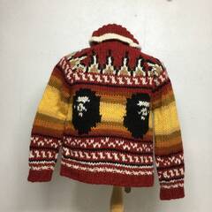 ⭕⭕⭕HY3/65 希少 A BATHING APE 10AW ネイティブ カウチン ニット ジャケット カーディガン エイプ 金タグ メンズ Lサイズ エイプ⭕⭕⭕の画像