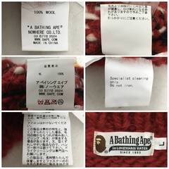 ⭕⭕⭕HY3/65 希少 A BATHING APE 10AW ネイティブ カウチン ニット ジャケット カーディガン エイプ 金タグ メンズ Lサイズ エイプ⭕⭕⭕の画像