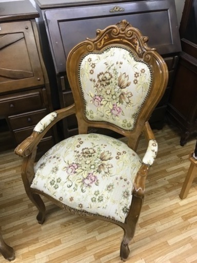 AMELI SEDIE ロココ様式 猫脚チェア チェア 肘付き イタリア アンティーク 一脚単価 ダイニングチェア