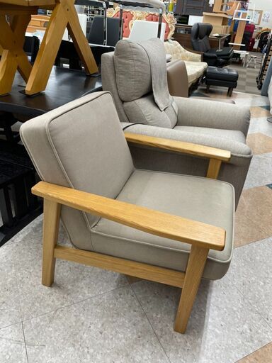 ?MUJI(無印良品) 1シーターソファ ?定価￥35,800?フレームタモ材使用? 