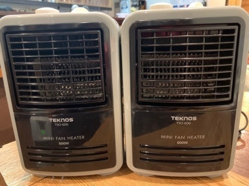 決まりました　TEKNOS TSO-６００　ミニファンヒーター　セット売り