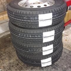 2021年製BSスタッドレス　W300 145/80R12 80/78N 新品スタッドレス中古スチールホイール組　軽トラ軽バス