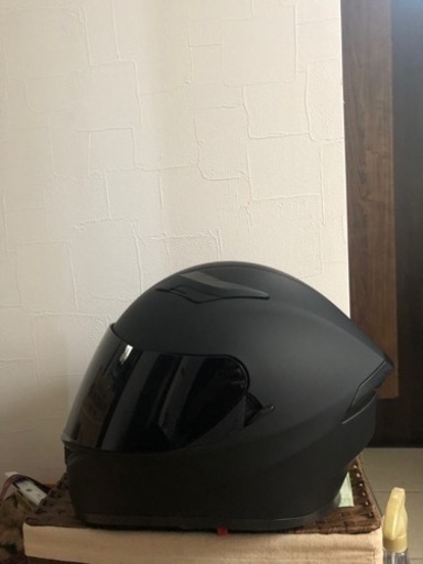 【新品未使用、商談中】フルフェイス　ヘルメット　バイク　原付　マットブラック　メンズレディース　L　スモークレンズ