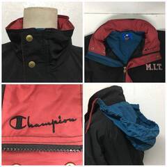 ⭕⭕⭕HY6/64 タグ付 Champion マサチューセッツ 大学 アスレチックス ナイロン コーチ ジャケット L Massachusetts チャンピオン ブルゾン⭕⭕⭕の画像