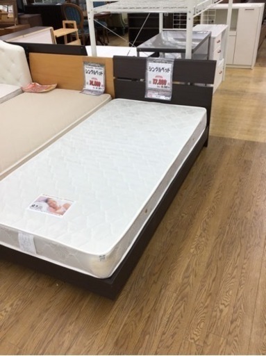 KK-47【ご来店頂ける方限定】シングルベッド　ブラウンフレーム