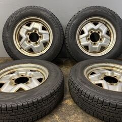 【YOKOHAMA ice GUARD G075 175/80R16】スタッドレス【SUZUKI ジムニー 純正ホイール 16インチ 5J5HPCD139.7+22】バリ溝　(MTM100) クレジットカード QRコード決済可能