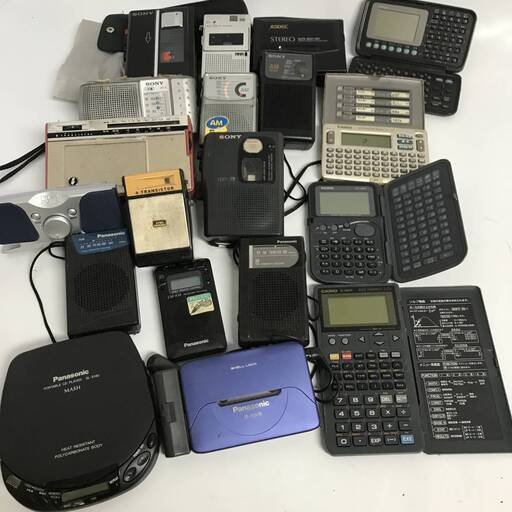 ⭕⭕⭕KI4/15　ポータブルプレーヤー 19点まとめて ラジカセ ポケット ラジオ カセット CD 辞書 Panasonic ASDEC SONY GENERAL 大量 昭和レトロ⭕⭕⭕