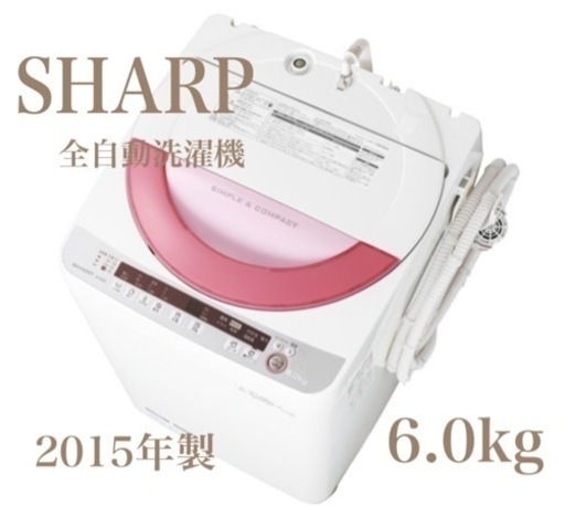 激安‼️SHARP❣️洗濯機　6kg 美品💫✨