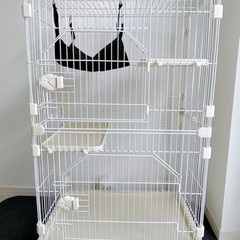 【美品】キャットケージ　猫　2段　ハピネコ　コンパクト