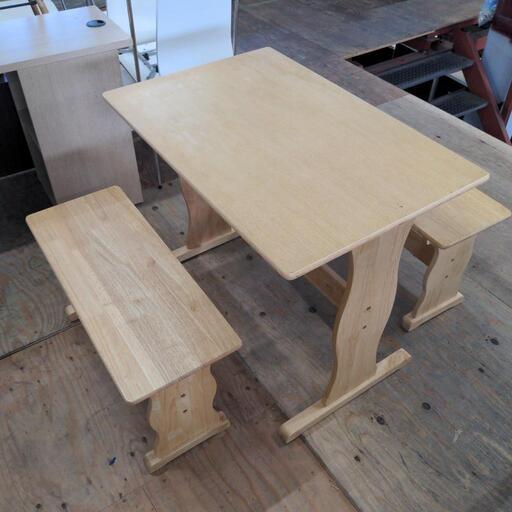 木製　テーブル　ベンチセット