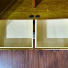 山口)下松市より　カリモク家具 コロニアル ウォールナット色 食器棚 ダイニングボード 幅89×奥行44.5×高さ191.5cm BIZHL16Hの画像