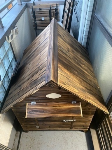 中型犬用　犬小屋　木製犬舎　屋外