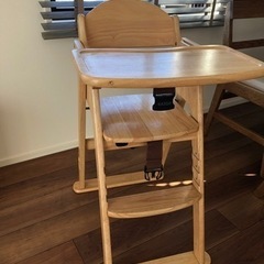 カトージ 木製ハイチェア ナチュラル※決めました。の画像