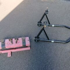 貸します⑦バイク用スタンド メンテジャッキ ラダー スロープも有...
