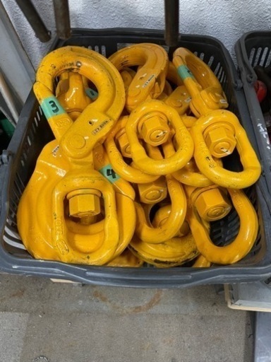 玉掛けワイヤー　22mm〜32mm 8mと10m スイベルフック6.4t 4.2t