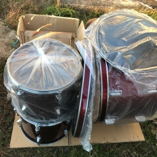 ドラムほぼセット　未使用　ツインペダル付き
