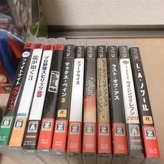 【付属品完備】PS3本体/コントローラー3個付属/ソフト11本付属の画像