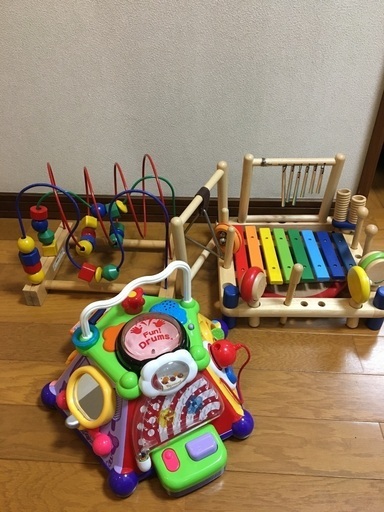 木製知育玩具　イケヤ、I'mtoy やりたい放題3点セット