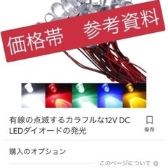 新品【点滅するカラフル砲弾型LEDダイオード5mm】有線20cm 高輝度 12Vの画像