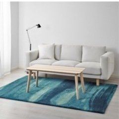 IKEA SÖNDERÖD ソンデロード ラグ パイル長, ブルー170x240 cm の画像