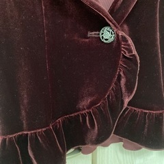 ベロア ワインレッド ボレロ ジャケットの画像