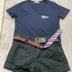 RODEOCROWNS ロデオクラウンズ パンツ Tシャツ 2点の画像