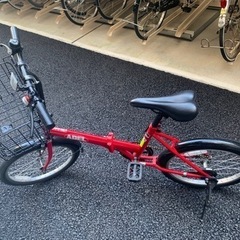20型　折り畳み自転車　赤