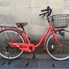 【整備済自転車】26インチ　変速なし　リヤチューブ新品❗️乗り降りしやすいU型フレーム❗️若林自転車　膳所　SALE❗️