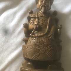 再投稿清皇帝親子木像壺