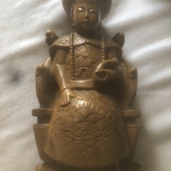 再投稿清皇帝親子木像壺の画像