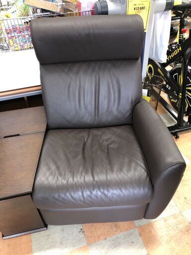 リクライニングソファーセット 2人用 ブラウン ※中古Bランク