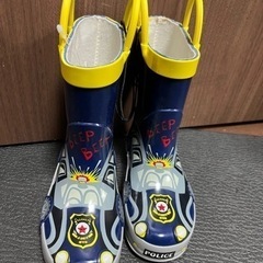 新品タグ付き　パトカー　長靴　レインブーツ　14cmの画像