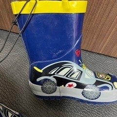 新品タグ付き　パトカー　長靴　レインブーツ　14cmの画像