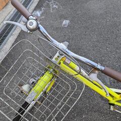 24インチ 黄緑色自転車 小学生 お譲りしますの画像