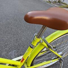 24インチ 黄緑色自転車 小学生 お譲りしますの画像