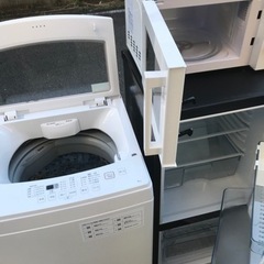 商談中　新品同様 単身用冷蔵庫 洗濯機  電子レンジ3点セットの画像