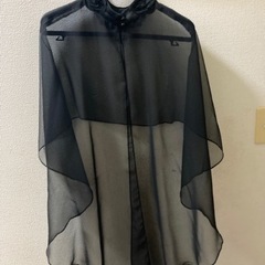 アウター　黒のシースルー