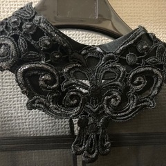 アウター　黒のシースルーの画像