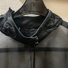 アウター　黒のシースルーの画像