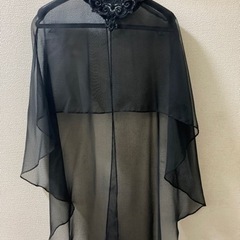 アウター　黒のシースルーの画像