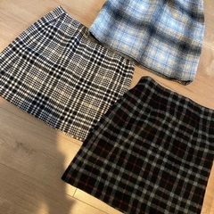 秋冬タイトウールスカート　