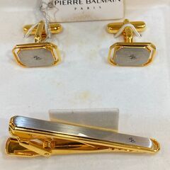 店頭販売済🎅🏻 カウントダウンSALE🎉カフス＆タイピンｾｯﾄ PIERRE　BALMAIN 🎄の画像